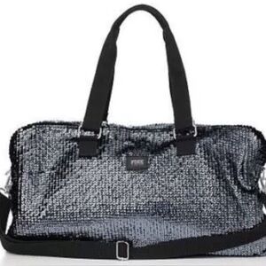 Victoria’s Secret PINK RARE Sequin Bling Duffle Bag – Large Travel Gym Tote